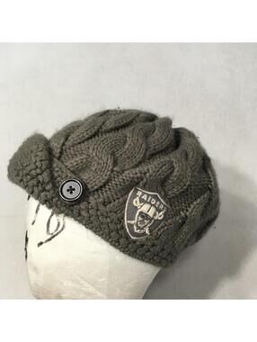 Las Vegas Raiders NFL TEAM APPAREL  Beanie Gray HELMET LOOK LOGOS
